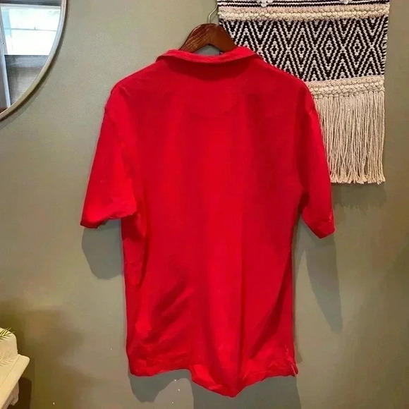 WOOLRICH SCARLET RED HEAVY DUTY COTTON POLO - Picture 2 of 5